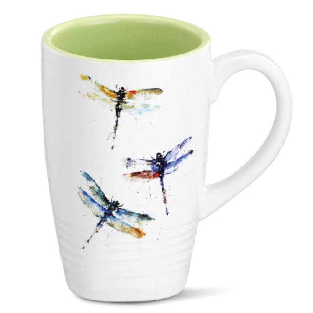 Dean Crouser Demdaco Dragonflies Latte Mug for Tea Coffee 20oz
